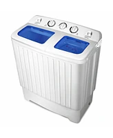 Gymax Compact Portable Washing Machine Twin Tub 20 lbs Washer Spinner Home Dorm