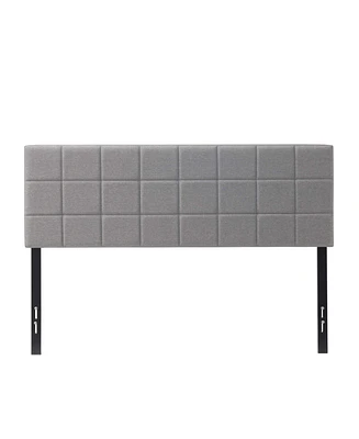 Clara Clark Heavy Duty Adjustable SquareTufted Fabric Headboard - King