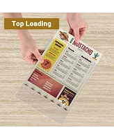 Yescom WeChef 8.5"x11" Double-Sided All Clear Vinyl Menu Cover 2 View Plastic Menu Holder Top Loading Restaurant Cafe 30 Pack