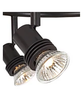 Pro Track Spiral 5-Head Led Ceiling Track Light Fixture Kit Spot-Light GU10 Directional Adjustable Brown Bronze Finish Transitional Kitchen Bathroom L