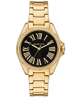 Michael Kors Women's Kacie Three-Hand Gold-Tone Stainless Steel Watch 39mm