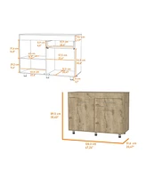 Fm Furniture Saturn Utility basic cabinet in melamine, double door, one metal rail drawer - Assorted pre