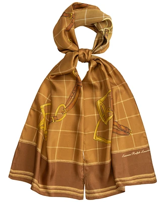 Lauren Ralph Lauren Belting and Glenplaid Oblong Scarf