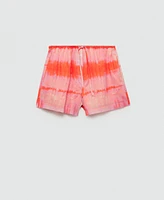 Mango Women's Elastic Waist Printed Shorts