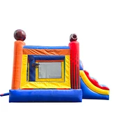 Pogo Bounce House Inflatable Bounce House with Slide for Kids (Without Blower) - 18 x 12 x 14.5 Foot Backyard Inflatable Bouncy House