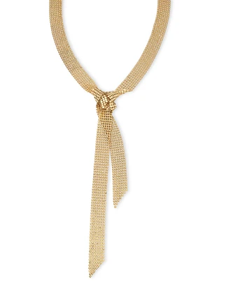 I.n.c. International Concepts Knotted Mesh Chain Lariat Necklace, 20" + 3" extender, Created for Macy's