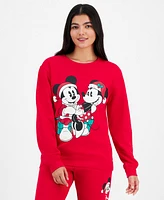 Disney Juniors' Mickey & Minnie Holiday Graphic Crewneck Sweatshirt