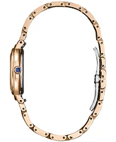 Citizen Eco-Drive Women's L Arcly Diamond Accent Rose Gold-Tone Stainless Steel Bracelet Watch 31mm