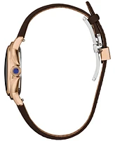 Citizen Eco-Drive Women's Ceci Brown Apple Leather Strap Watch 34mm