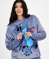 Disney Juniors' Stitch Plush Fleece Graphic Hoodie