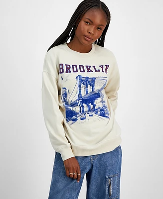 Rebellious One Juniors' Brooklyn Graphic Sweatshirt