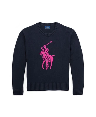 Polo Ralph Lauren Big Girls Pony Cotton Sweater