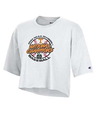 Champion Women's White Tennessee Volunteers 2024 Ncaa Men's Baseball College World Series Champions Locker Room T-Shirt