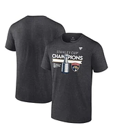 Fanatics Men's Heather Charcoal Florida Panthers 2024 Stanley Cup Champions Locker Room Big Tall T-Shirt