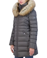 Laundry By Shelli Segal Women's Faux-Fur-Trim Hooded Puffer Coat