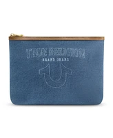 True Religion s Trapazoid zip cosmetic bag