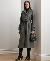 Lauren Ralph Women's Single-Breasted Wool-Blend Belted Maxi Coat