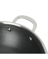 Kenmore Elite Luke Triply Hybrid Stainless Steel Wok W/Lid