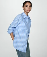 Mango Women's Cotton Striped Shirt