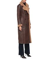 Avec Les Filles Women's Faux-Shearling Longline Coat