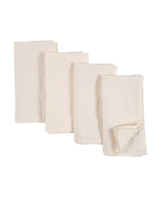 Kaf Home Verona Stonewashed Linen Napkins, Set of 4