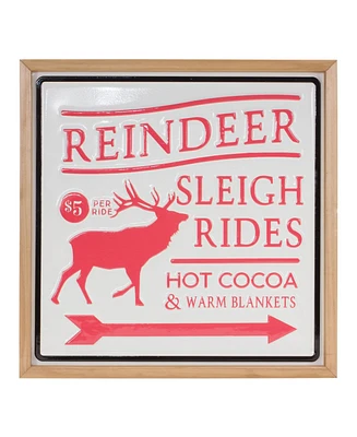 Slickblue Reindeer Rides Wall Sign for Festive Holiday Decor