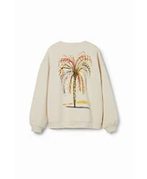 Desigual Boys s Palm tree illustration sweatshirt