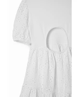 Desigual Girls Combination Swiss embroidery dress