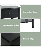 Sugift Nightstand End Table with Drawer and Shelf