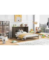 Simplie Fun Queen Size Murphy Bed With Built-In Charging Station