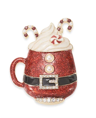 Holiday Lane Santa Mug Pin, Created for Macy's