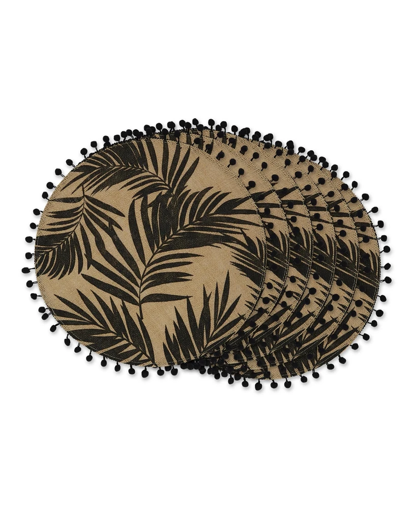 Design Imports Fern Print Round Placemat Set of 6