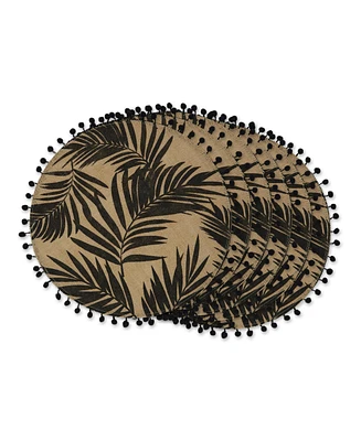 Design Imports Fern Print Round Placemat Set of 6