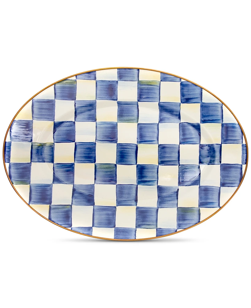 Mackenzie- Childs Royal Check Small Oval Platter