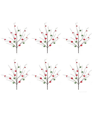 Slickblue Sleigh Bell Twig Branch (Set of 6)