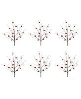 Slickblue Sleigh Bell Twig Branch (Set of 6)