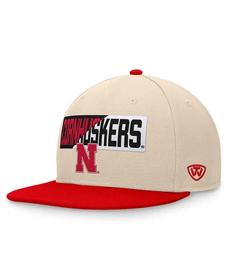 Top of the World Men's Khaki Nebraska Huskers Goalaso Snapback Hat