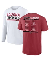 Fanatics Men's Cardinal/White Arizona Cardinals Two-Pack 2023 Schedule T-Shirt Combo Set