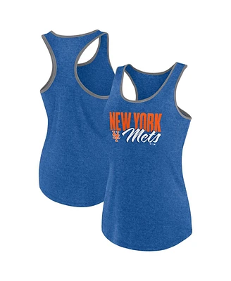 Fanatics Women's Heather Royal New York Mets Fuel Racerback Tank Top