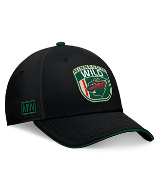 Fanatics Men's Black Minnesota Wild 2024 Nhl Draft Flex Hat