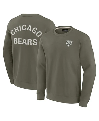 Fanatics Men's and Women's Olive Chicago Bears Super Soft Pullover Crew Sweatshirt