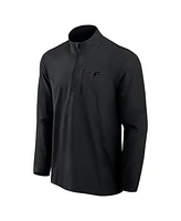 Fanatics Men's Black Atlanta Falcons Front Office Woven Quarter-Zip Jacket