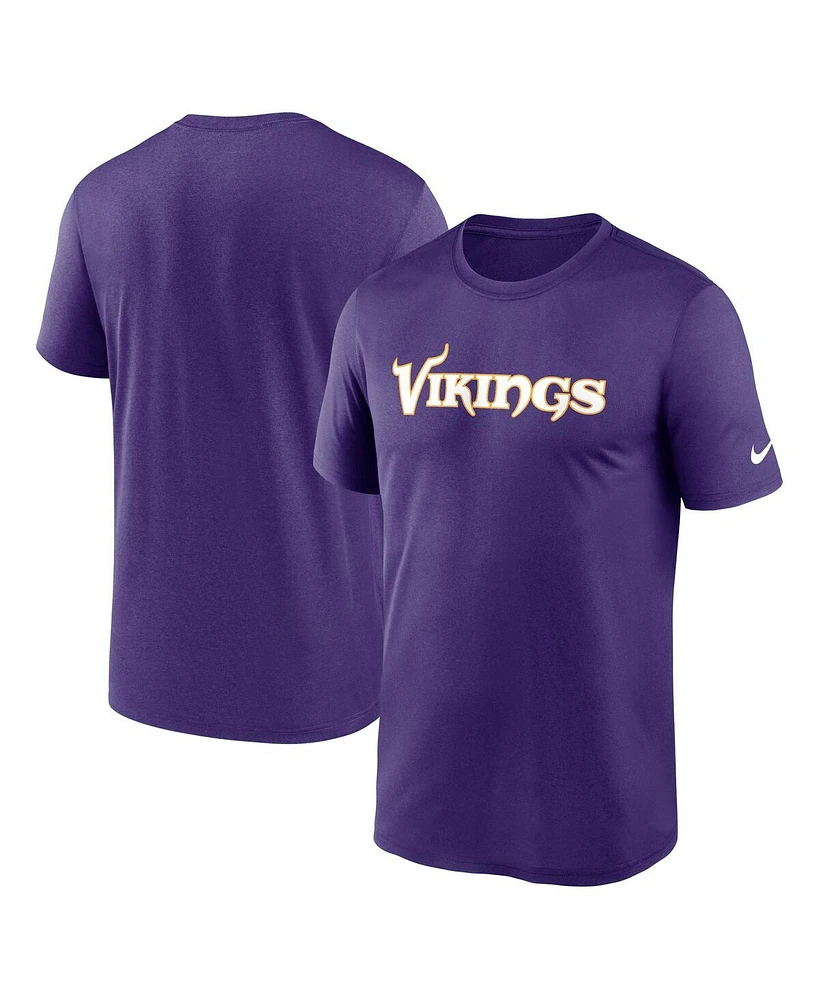 Nike Men's Purple Minnesota Vikings Primetime Legend Wordmark Performance T-Shirt