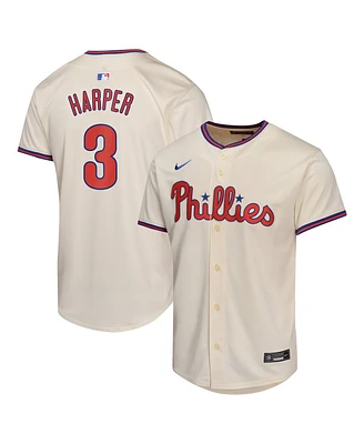 Nike Big Boys and Girls Bryce Harper Cream Philadelphia Phillies Alternate Limited Player Jersey