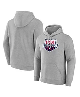 Fanatics Men's Heather Gray Usa Swimming Logo Pullover Hoodie