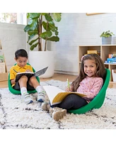 ECR4Kids Leaf Floor Seat, Yellow, 6-Piece