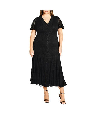 City Chic Women's Lace Christa Dress