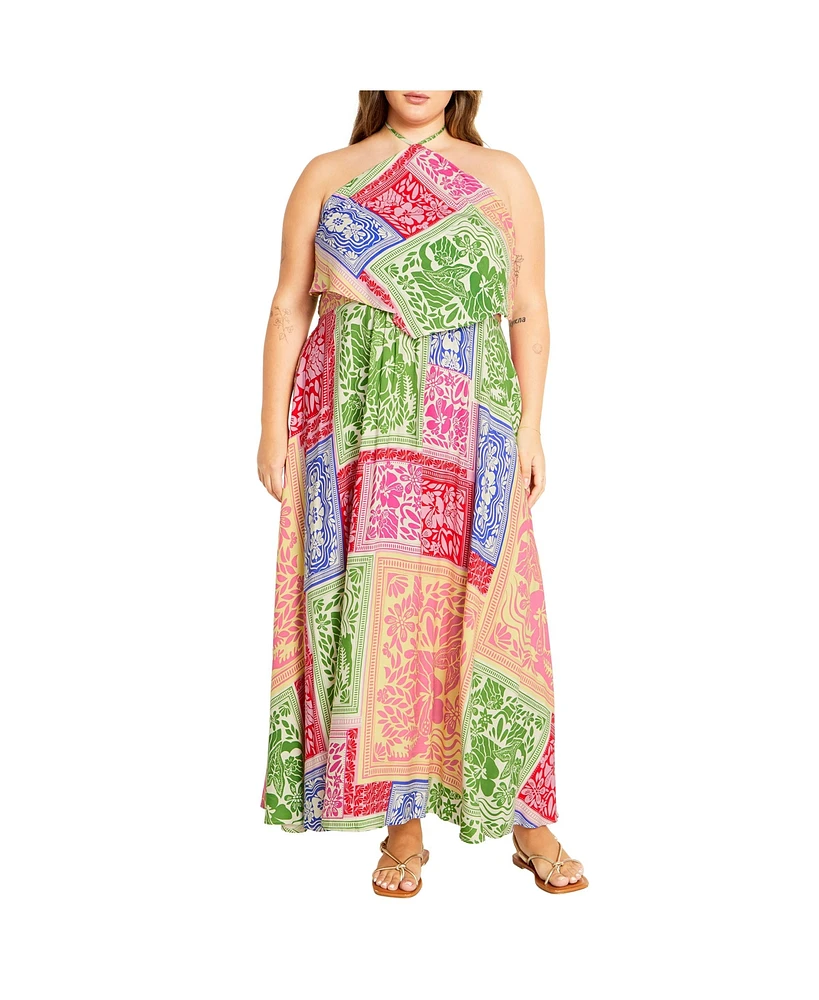 City Chic Plus Love Anthem Maxi Dress