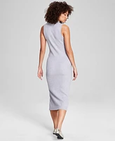 And Now This Women's Mock-Neck Sleeveless Cable Knit Midi Dress, Created for Macy's