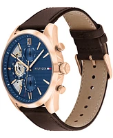 Tommy Hilfiger Men's Quartz Brown Leather Watch 43.5mm